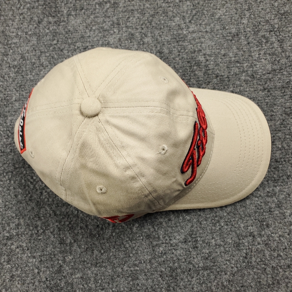 Titleist FootJoy FJ Pro V1 Hat Cap Jr Youth Strap Back Golf Spellout Script Tan - Picture 5 of 11